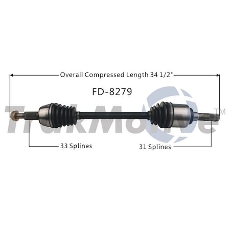 Surtrack Axle Cv Axle Shaft, Fd-8279 FD-8279